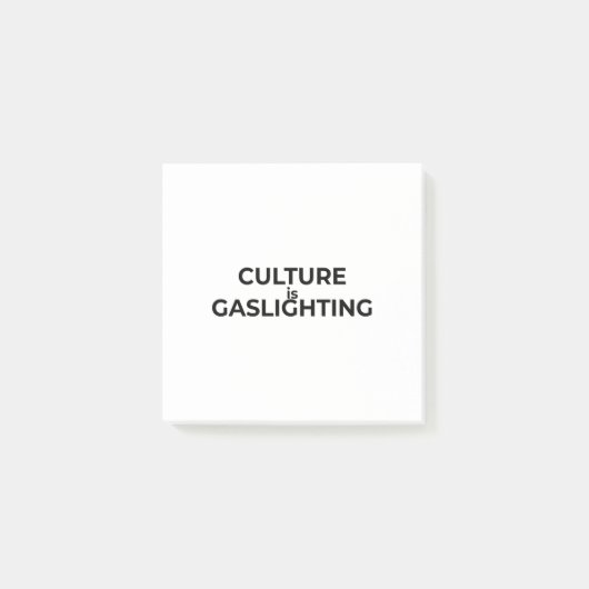 Kultur ist Gaslighting Minimalist Professional Post-it Klebezettel (Vorderseite)