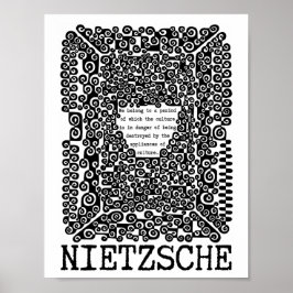 KULTUR ist in der Gefahrenphilosophie Zitat Nietzs Poster