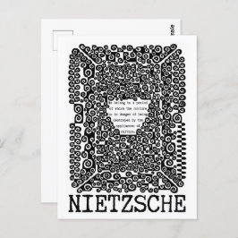 KULTUR ist in der Gefahrenphilosophie Zitat Nietzs Postkarte