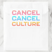 Kultur-Meme abbrechen Benutzerdefinierte Hintergru Rechteckiger Aufkleber (Tasche)