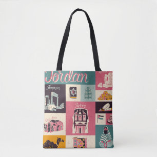 Kultur und Landesfarbe Jordaniens. Sammlung Tasche