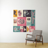 Kultur und Landesfarbe Jordaniens. Sammlung Wandteppich (Beispiel (Horizontal))