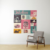 Kultur und Landesfarbe Jordaniens. Sammlung Wandteppich (Beispiel)