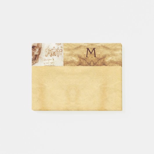 KULTUR UND ZÄHNE, ZAHNKLINIK, ZAHNMONOGRAMM POST-IT KLEBEZETTEL (Vorderseite)