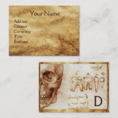 KULTUR UND ZÄHNLICHES ZAHNKLINISCHES, ZAHNUNGSMONO VISITENKARTE (Vorne/Hinten)