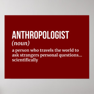Kulturanthropologe - Funny Definition Poster