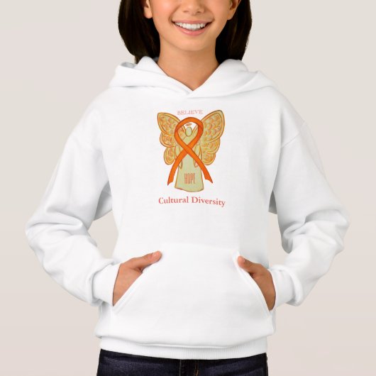 Kulturbewusstsein Orange Ribbon Hoodie (Vorderseite)