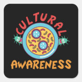 KULTURELLE AUFMERKSAMKEIT - LABLIFE SQUARE STICKER (Vorderseite)