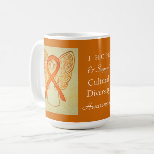 Kulturelle Diversity Bewusstsein Ribbon Kaffee Tas Kaffeetasse (Vorderseite Links)