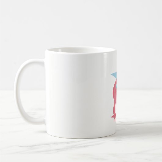 Kulturelle Kids Art Design Fee Pink Blue Kaffeetasse (Links)