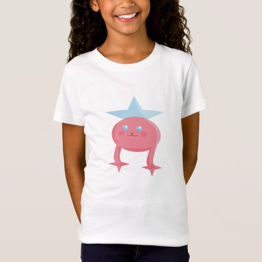 Kulturelle Kids Art Design Fee Pink Blue T-Shirt (Vorderseite)
