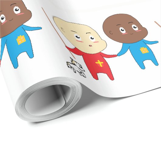 Kulturelle Kinder Kunst Babies St. Nicholas Sinter Geschenkpapier (Rolleneckpunkt)