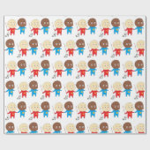 Kulturelle Kinder Kunst Babies St. Nicholas Sinter Geschenkpapier (Flach)