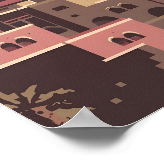 Kulturelle Sehenswürdigkeiten Marrakech Poster (Ecke)