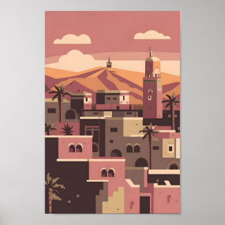 Kulturelle Sehenswürdigkeiten Marrakech Poster