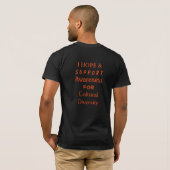Kulturelles Diversity Orange Awareness Ribbon Shir T-Shirt (Schwarz voll)