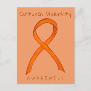 Kulturelles Diversity Orange Bewusstsein Kunst, Di Postkarte