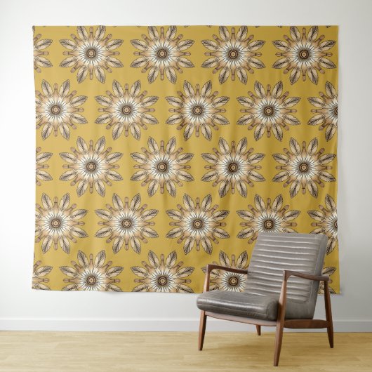 Kulturelles Mandala-Design Wandteppich (Beispiel (Horizontal))