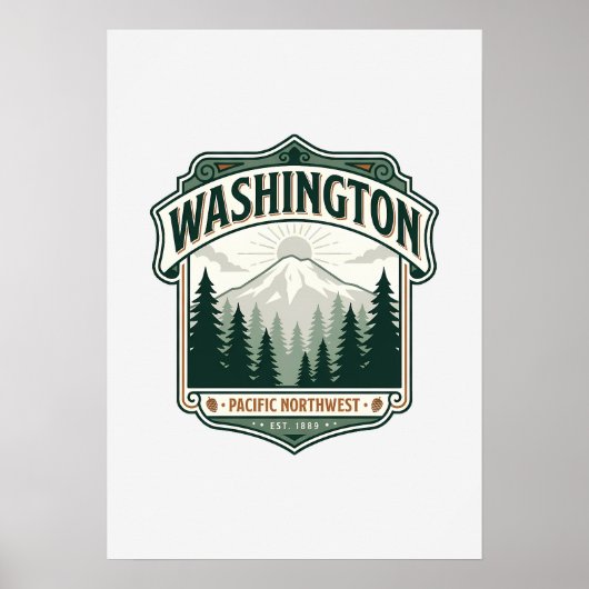 Kulturerbe des Bundesstaates Washington Poster (Vorne)