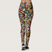Kulturerbe Design Afrikanische Blume Medley Leggings (Rückseite)