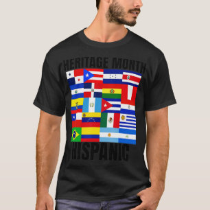 Kulturerbe Monat Hispanische Landesflaggen T-Shirt