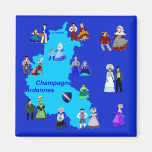 Kulturerbe von Champagne-Ardenne, Frankreich Magnet