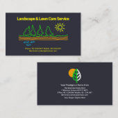 Kulturlandschaft Tree Sun Doodle Garden Services Visitenkarte (Vorne/Hinten)
