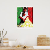 Kulturmädchen Poster (Küche)