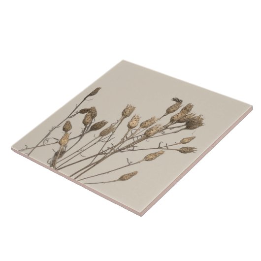 Kulturschätze des Winters auf einer Keramik - C Fliese (Seite)