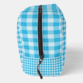 Kulturtasche mit blauem Karomuster Waschbeutel (Rechts)
