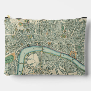 Kulturtasche mit Vintage London Karte Zubehörtasche