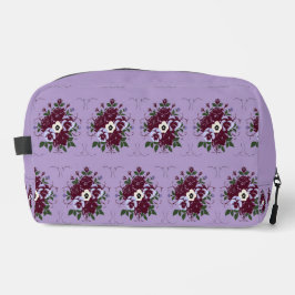 Kulturtasche mit violettem Blumenmuster Waschbeutel