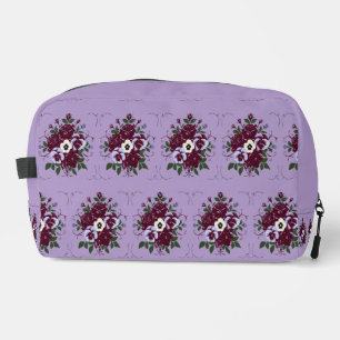 Kulturtasche mit violettem Blumenmuster Waschbeutel