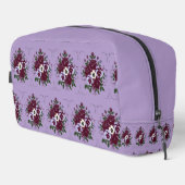 Kulturtasche mit violettem Blumenmuster Waschbeutel (Rechte Ecke)