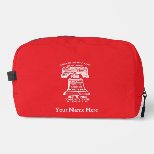 Kulturtasche - Rot (personalisiert) Waschbeutel (Vorderseite)