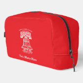 Kulturtasche - Rot (personalisiert) Waschbeutel (Rechte Ecke)
