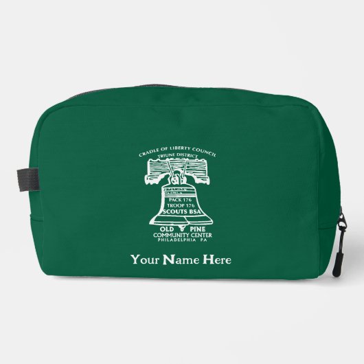 Kulturtasche - Waldgrün (personalisiert) Waschbeutel (Vorderseite)