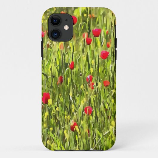 Kulturwiese Mohnlandschaft Case-Mate iPhone Hülle (Rückseite)