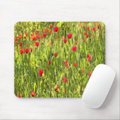 Kulturwiese Mohnlandschaft Mousepad (Mit Mouse)