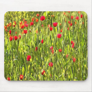 Kulturwiese Mohnlandschaft Mousepad