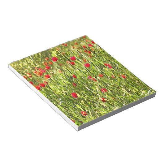 Kulturwiese Mohnlandschaft Notizblock (angewinkelt)