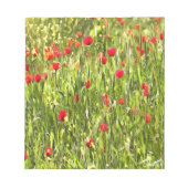 Kulturwiese Mohnlandschaft Notizblock (Vorderseite)