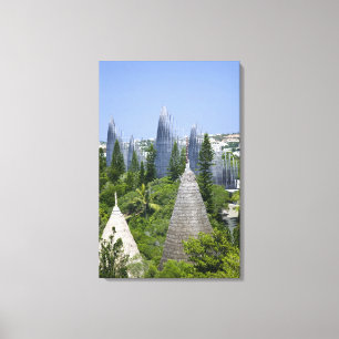 Kulturzentrum Tjibaou, Noumea, Neukaledonien Leinwanddruck