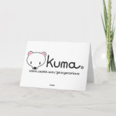 Kuma-chan Holiday Feiertagskarte (Rückseite)