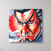 Kumadori Kabuki 3 Leinwanddruck (Vorderseite)