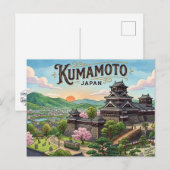 Kumamoto-Ansichtskarte Postkarte (Vorne/Hinten)