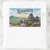 Kumamoto-Ansichtskarte Rechteckiger Aufkleber (Tasche)