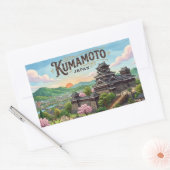 Kumamoto-Ansichtskarte Rechteckiger Aufkleber (Umschlag)