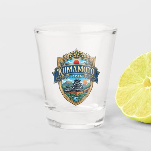 Kumamoto Japan Schnapsglas (Vorderseite)