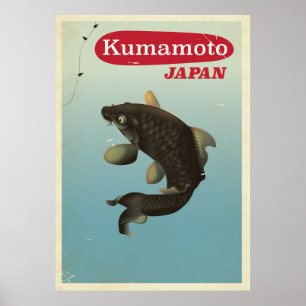 Kumamoto Japan Vintage-Reiseposter Poster